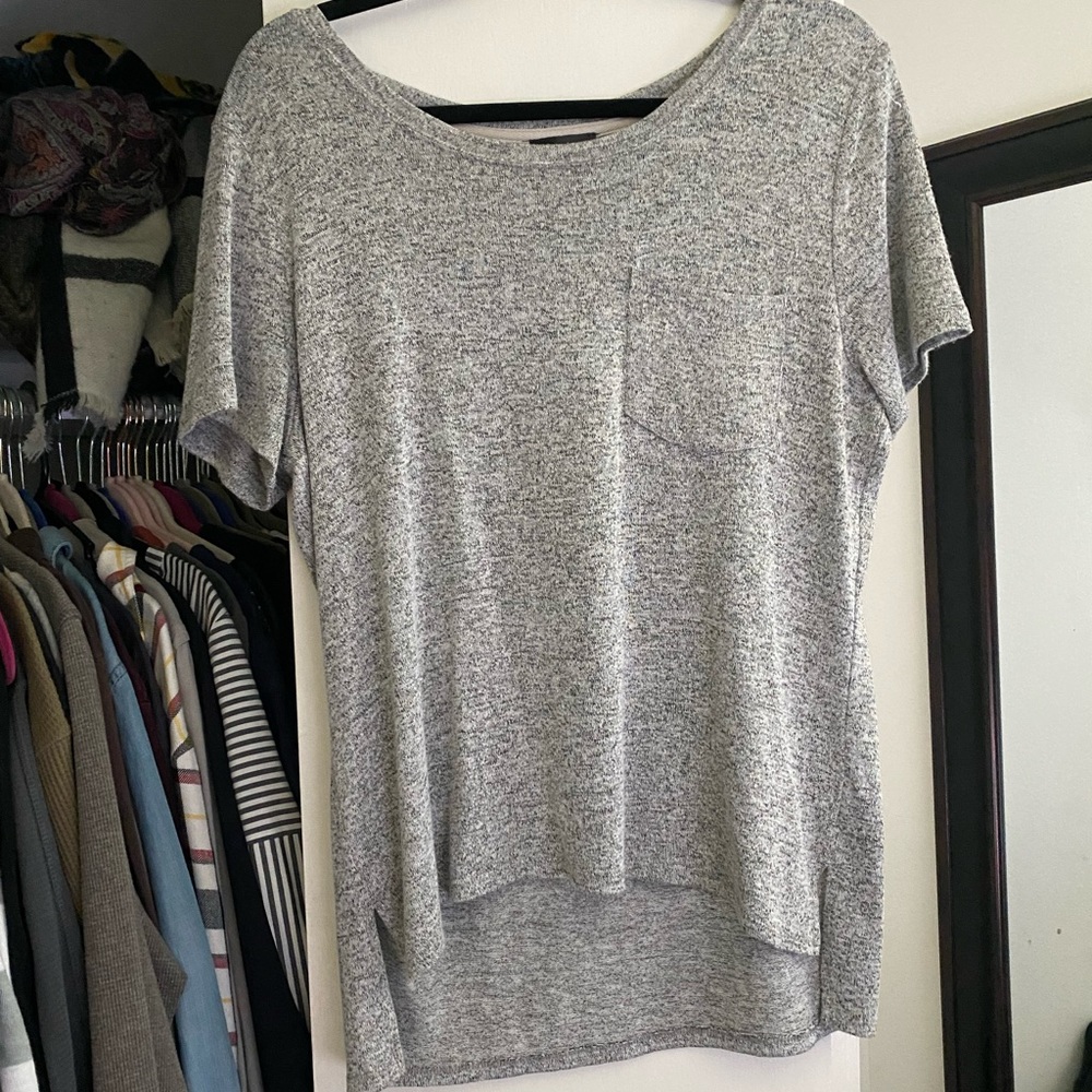 Grey textured short sleeve tee from the Limited